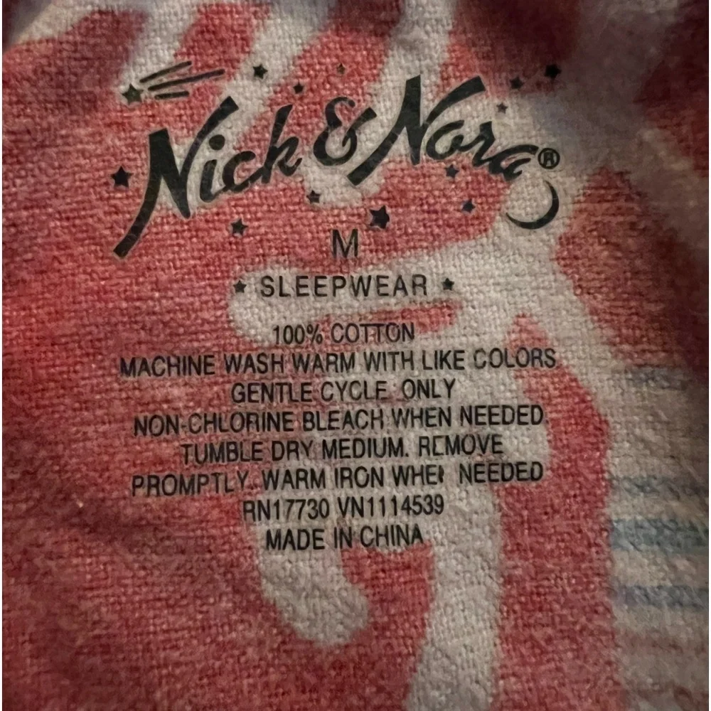 - Nick & Nora M Sock Monkey Fleece Pajama Pants! VGUC!